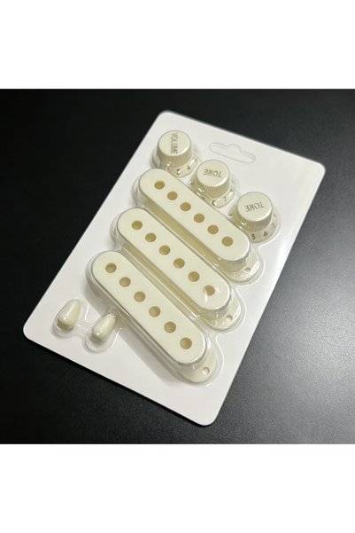 Choice Beige 52/52/52mm SSS Single Coil Pickup Cover Set for Strat ST Electri...