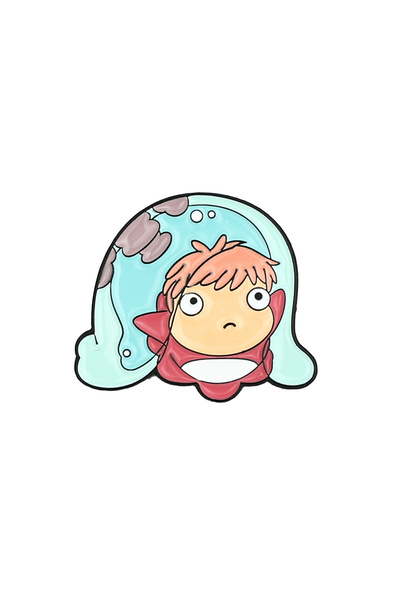 BANDAI XZ1660 Character Brooch Cartoon Little Girl Shape Metal Badge Small Gi...