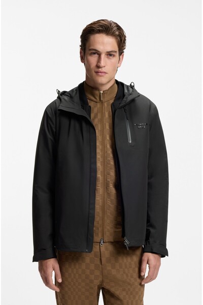 BOSS Erkek Regular Fit Çıkarılabilir İç Bomber Ceket Detaylı Logo Etiketli Si...