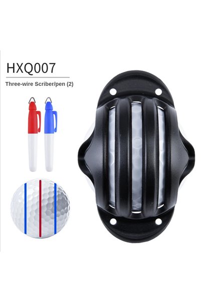 PGM أداة HXQ007 لرسم خطوط كرة الجولف وتمييزها وضبط الاتجاه، مع قطعتين من كرات...
