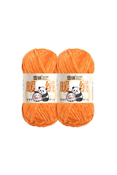 Choice 32 Orange 2Pcs Hand-Woven 1-Strand Thick Yarn 100% Polyester Wool Suit...