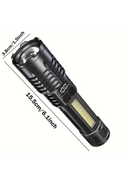 Choice 1pcs A High Power LED Flashlight Portable Zoom Torch Type-C Rechargeab...