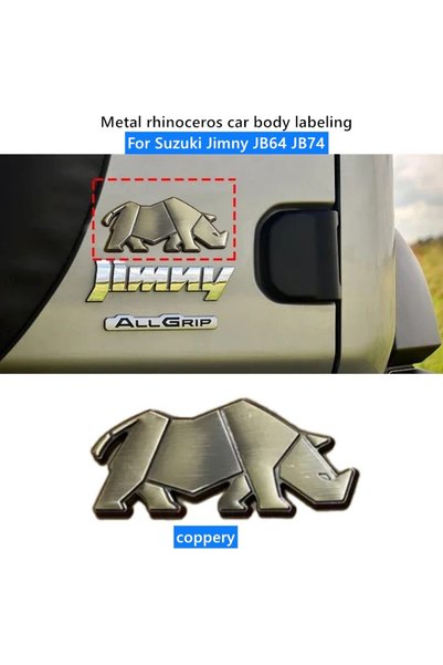 Choice coppery Car 3D three-dimensional rhino metal body labeling body scratc...