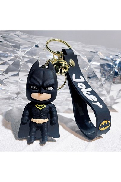BANDAI 1pc 3D Joker PVC Keychain Horror Clown Pendant Car Key Holder Bag Deco...