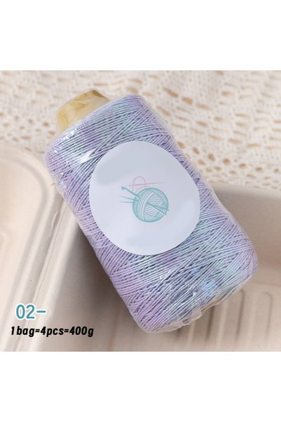 Choice 02 4Pcs=400G Shiny Shiny Core-Spun Yarn, Hand-Woven Yarn Suitable for ...