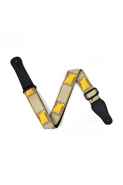 Choice beige 1pc Embroidery Guitar Strap Leather Acoustic Electric Guitar Wid...