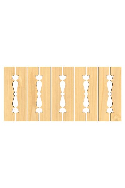 Holzring Set de 10 bucăți. Placă ornamentală cu lalele 80 cm