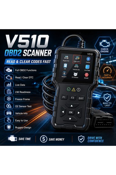 Choice V510 Obd2 Car Diagnostic Scanner, Battery Tester, Engine Code Reader, ...