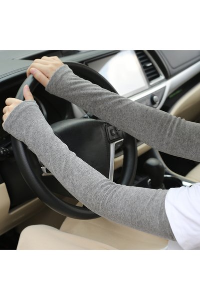 Choice One Size Straight Gray Fall & Winter Warm Arm Sleeves Thickening Type ...