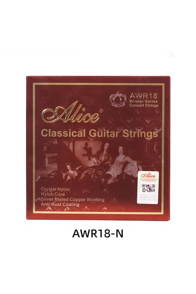 Choice AWR18-N Alice Classical Guitar Strings AWR18 Crystal Nylon Silver Plat...