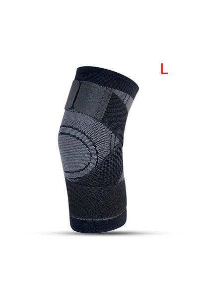 Choice L-Black Knee Compressions Sleeve Adjustable Sports Knee Pad Patella St...