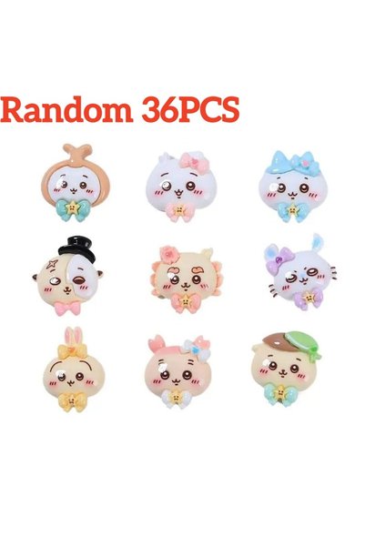 Choice Randomly 36PCS 100Chiikawa Cartoon DIY Resin Accessories Jewelry Hachi...