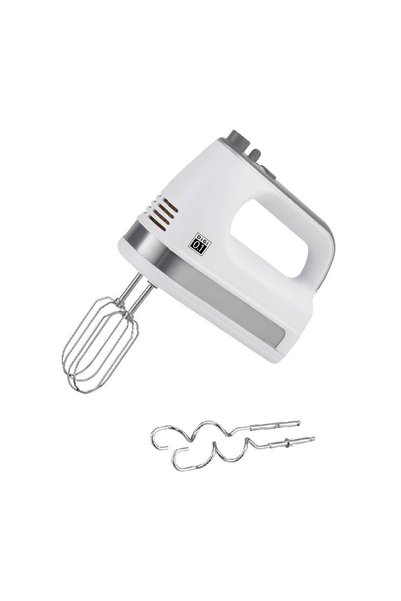 DIGI Mixer de Mână Electric 300W, 5 Viteze, Alb-Inox – Prindere Ergonomică pe...