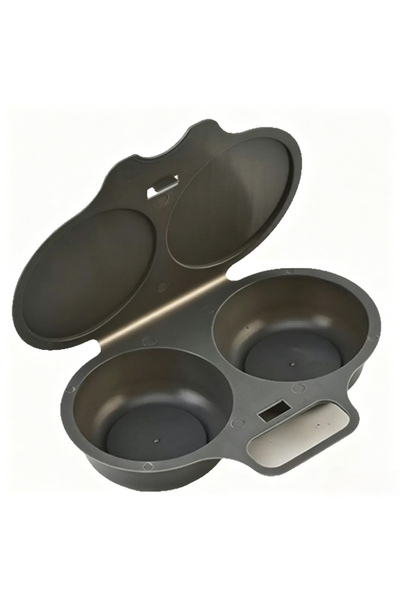 Choice Black Microwave Egg Poacher Dual Cavity Plastic Egg Cooker Mold, Quick...
