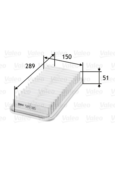 VALEO Въздушен филтър 585185