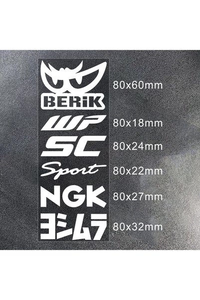 Choice 1pc White 2 Racing‑Sponsor Waterproof Vinyl Motorcycle Decal Sticker f...
