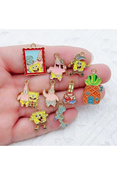 Choice 1 10pcs Cartoon Anime DIY Jewelry Accessories Alloy Drip Oil Pendant K...