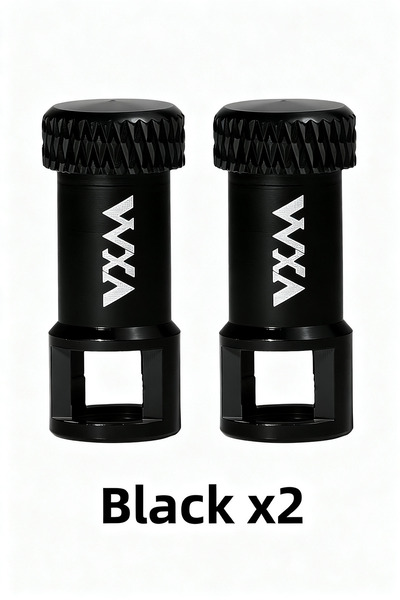 Choice 2 pieces-Black VXM Bicycle Presta Valve Cap 2-in-1 Tool Aluminum Alloy...