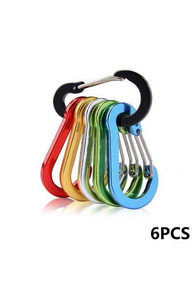 Choice 1-color mixing 6pcs Small Carabiners Clips Tactical Carabiners Outdoor...
