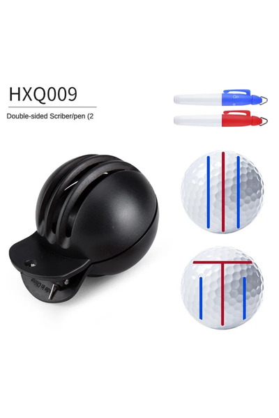 PGM أداة HXQ009 لرسم خطوط كرة الجولف وتمييزها وضبطها، مع قطعتين من كرات الجولف