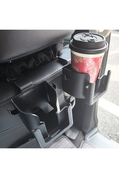 Choice Black 2pcs 2pcs Multi functional car seat back storage rack with cup h...