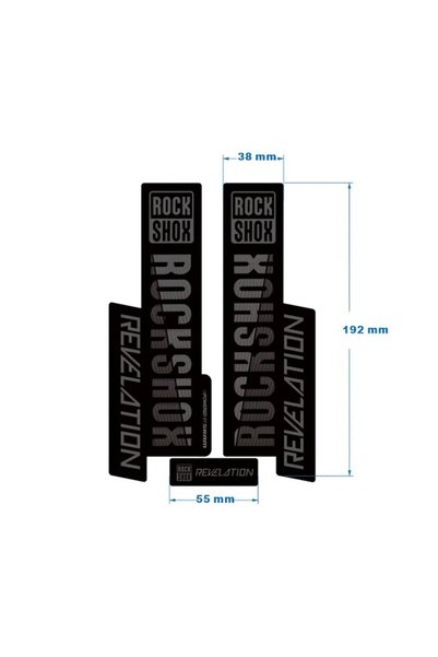 Choice مجموعة واحدة من ملصقات الفينيل المقاومة للماء لشوكة ROCKSHOX REVELATIO...