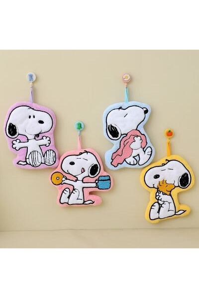 BANDAI 4pcs 2026 New Kawaii Snoop y Hanging Hand Towel Cartoon Cute Water-Abs...