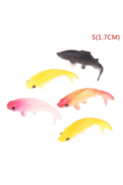 Choice S-1.7cm 5Pcs Dollhouse Miniature Model Fish Carp Simulation Animals Fo...