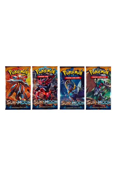 BANDAI SUN random 4packs Pok é mon TCG Sun & Moon Booster Box Sealed Trading ...