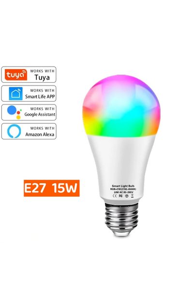 Choice 15W E27 LED Smart Bulb WiFi Tuya Smart Life APP Control Dimmable 15W 1...
