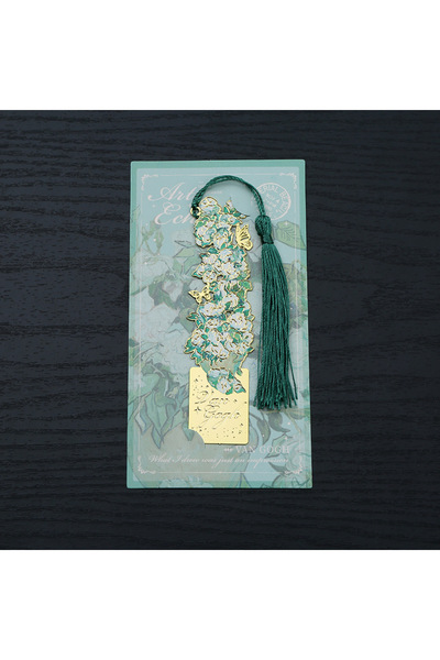 Choice White Rose Retro-Style Painted Metal Bookmark, Floral Openwork Design,...