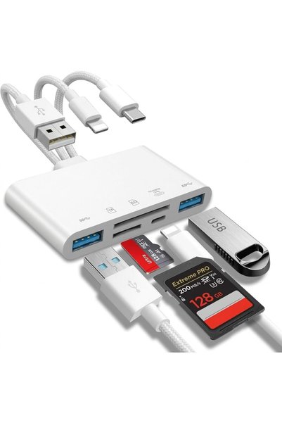 Generic قارئات بطاقات الذاكرة SD 5 في 1، محول USB OTG ومحولات قارئ بطاقات SD ...