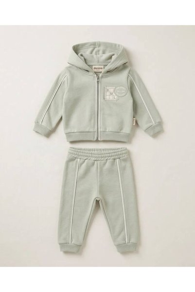EFEYOO 6-24 Months Baby Winter 2-Piece Tracksuit Set – 3-Strand Zippered Hood...