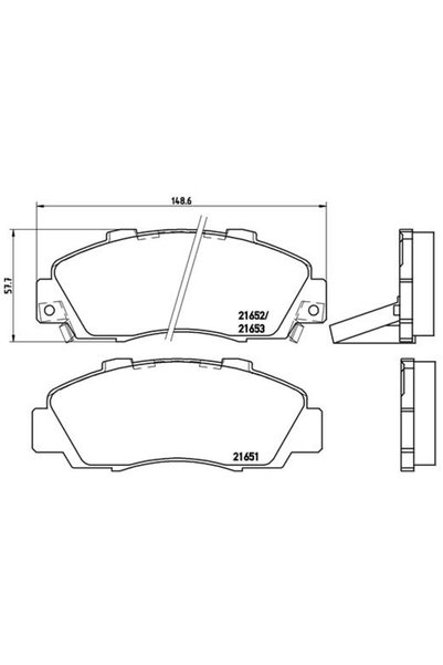 Brembo Σετ τακακιών φρένων, δισκόφρενο P 28 026