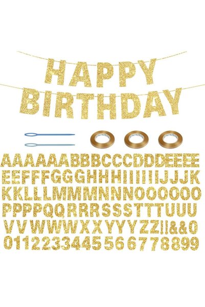 Generic Custom Banner Kit,116 Pcs DIY Glitter Banner Kit - Customize with 111...