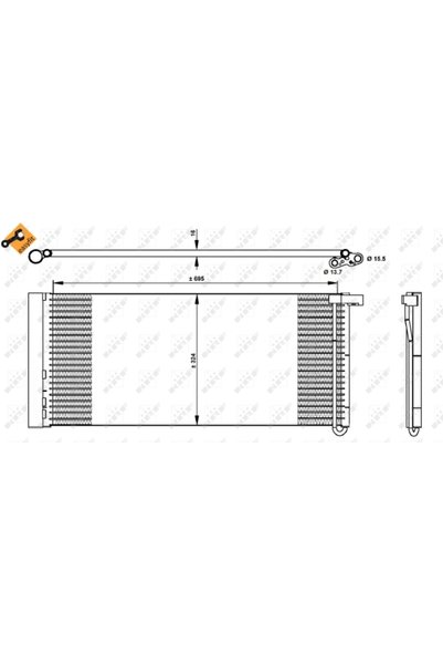 NRF Condensator, climatizare 350331