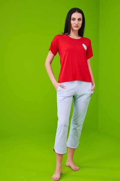gd goldoremi Pjs 23115 Set de pijamale capri pentru femei