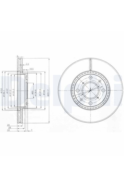 DELPHİ Δίσκος φρένου BG4049C