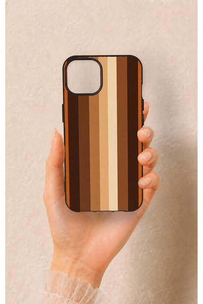 Vip Case iPhone 14 Compatible Autumn Lines Patterned Silicone Case