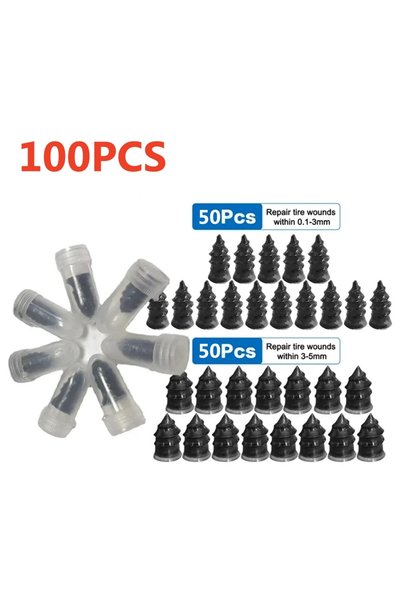 Choice 100pcs 100/10pcs Universal Vacuum Tyre Repair Nail Kit Tubeless Tire P...