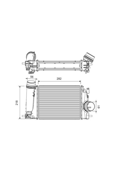 VALEO Intercooler, compresor 818293