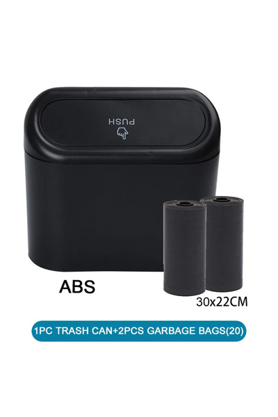 Choice b 2PCS Car Trash Can (with Lid) Contains 60 (300) Garbage Bags, Small ...