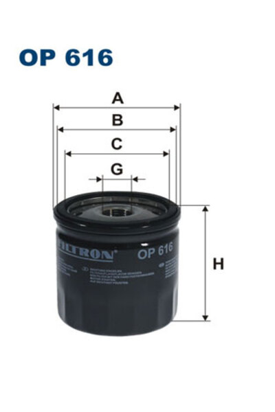 Filtron Oil filter OP 616