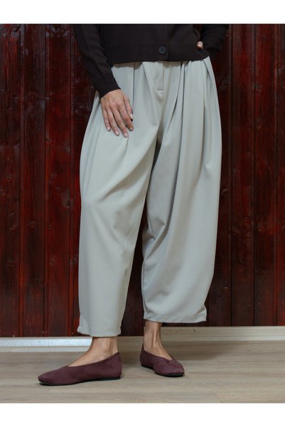 KÜÇÜĞÜM BUTİK Cream Palazzo Pants