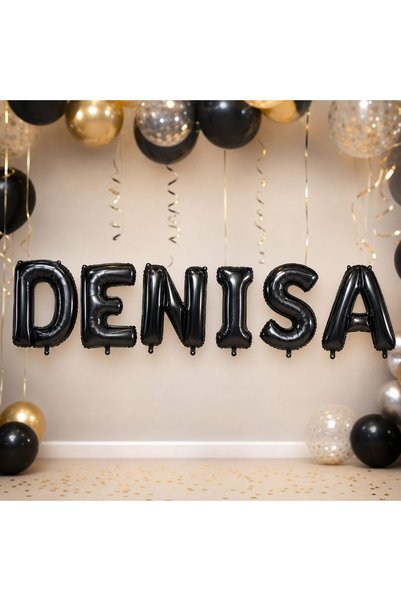 DAMUR Metallic Foil Balloons, Innovation, DENISA Set, Helium or Air, Straw in...
