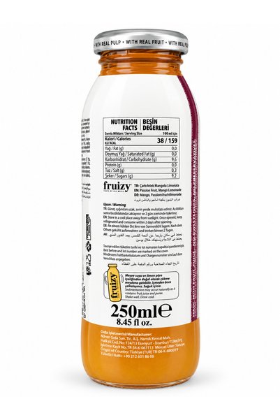 Naren Fruisy Çarkıfelek Mangolu Limonlu İçecek 250 ml x 6