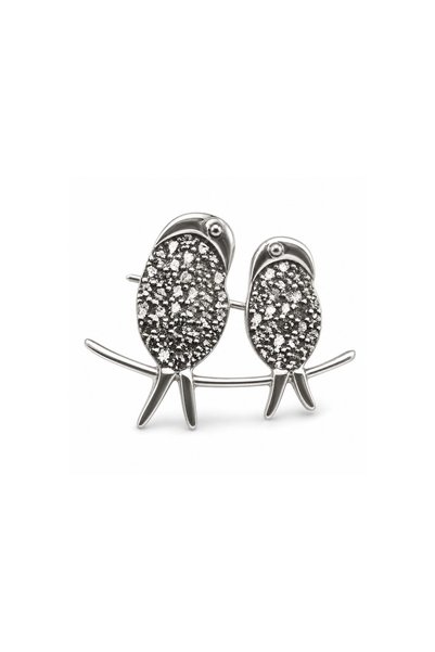 Evolium 925 Silver Parrot Brooch