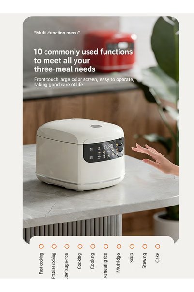 Wemart Rice Cooker 2L, 10-in-1 Digital Multicooker with Steamer, Double-Coate...