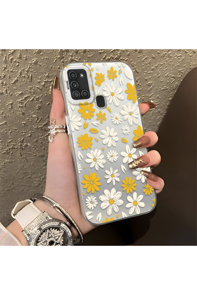 CHICASELUX Samsung Galaxy A21S Compatible Spring Daisy Print Case, Durable, C...