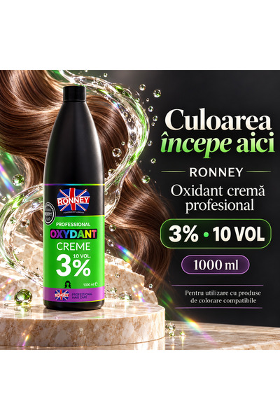 Rooney Ronney Oxidant cremă profesional 3%, 10 vol., 1.000 ml